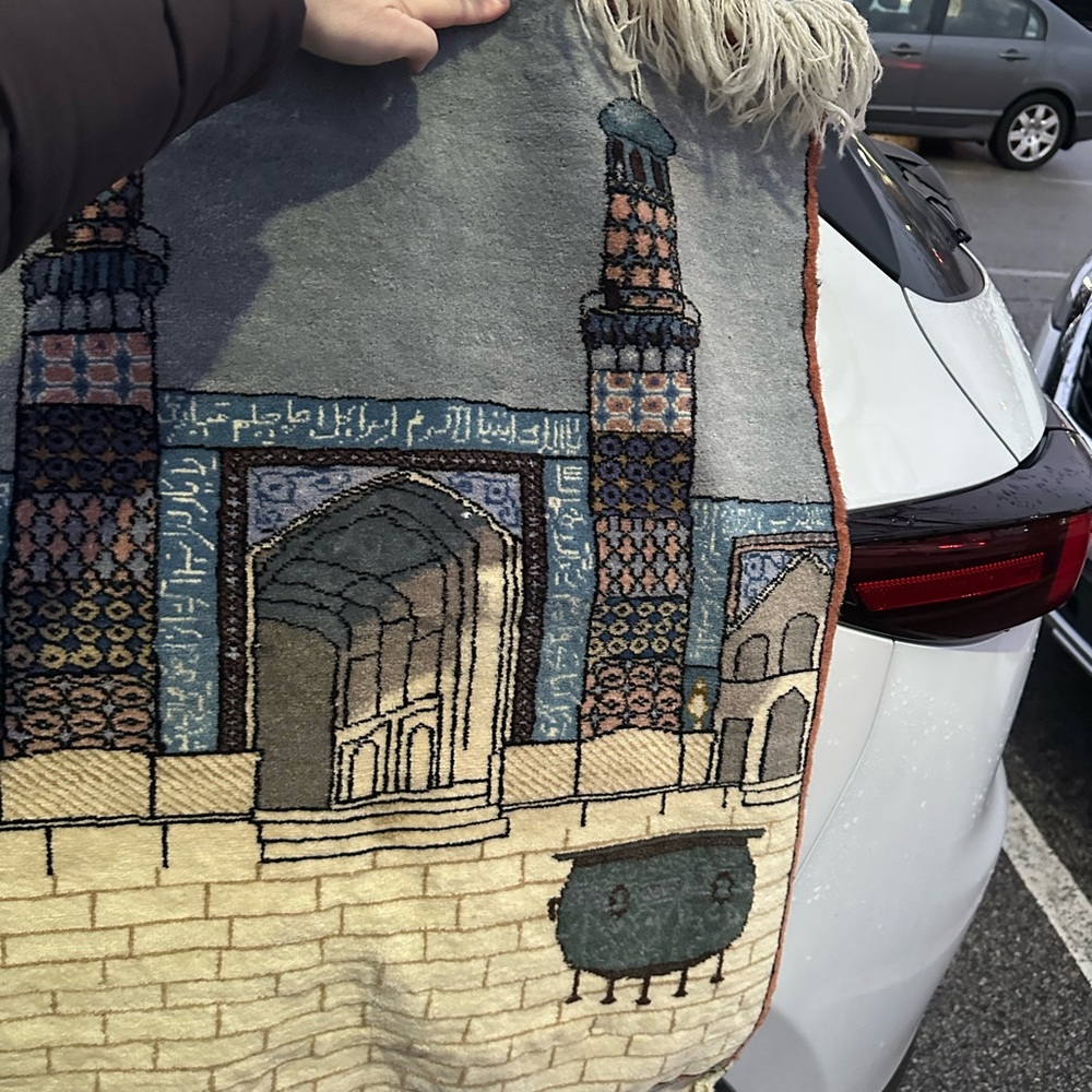 authentic handmade Tapestry with Architectural Design